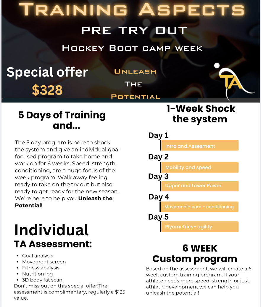 Hockey training prep, increasing speed, strength and confidence!